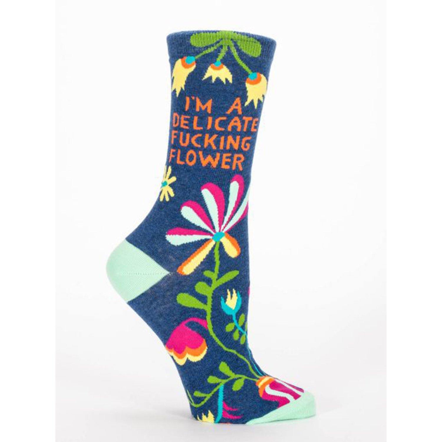 BlueQ Delicate Fucking Flower Women's Socks