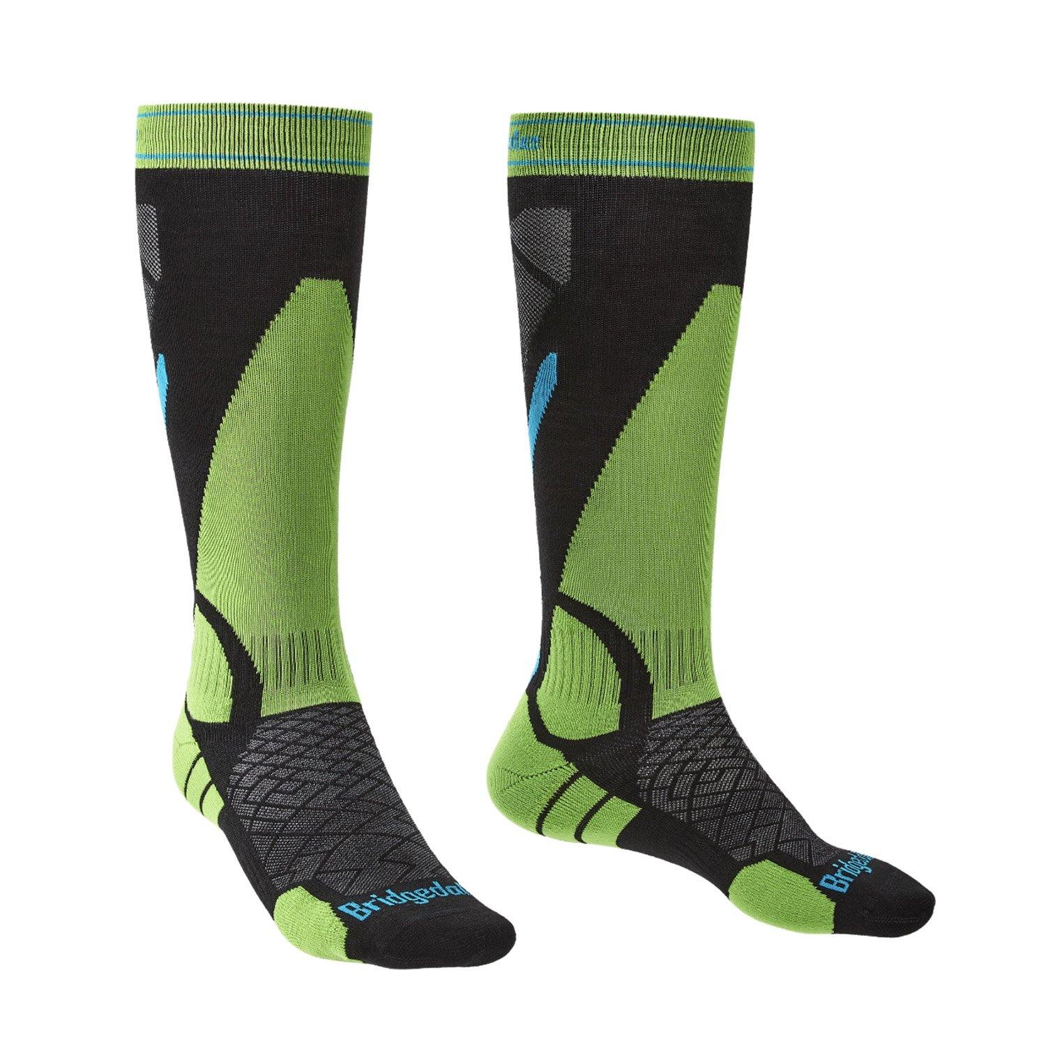 Bridgedale Men’s MERINO Performance Ski Socks (Green)