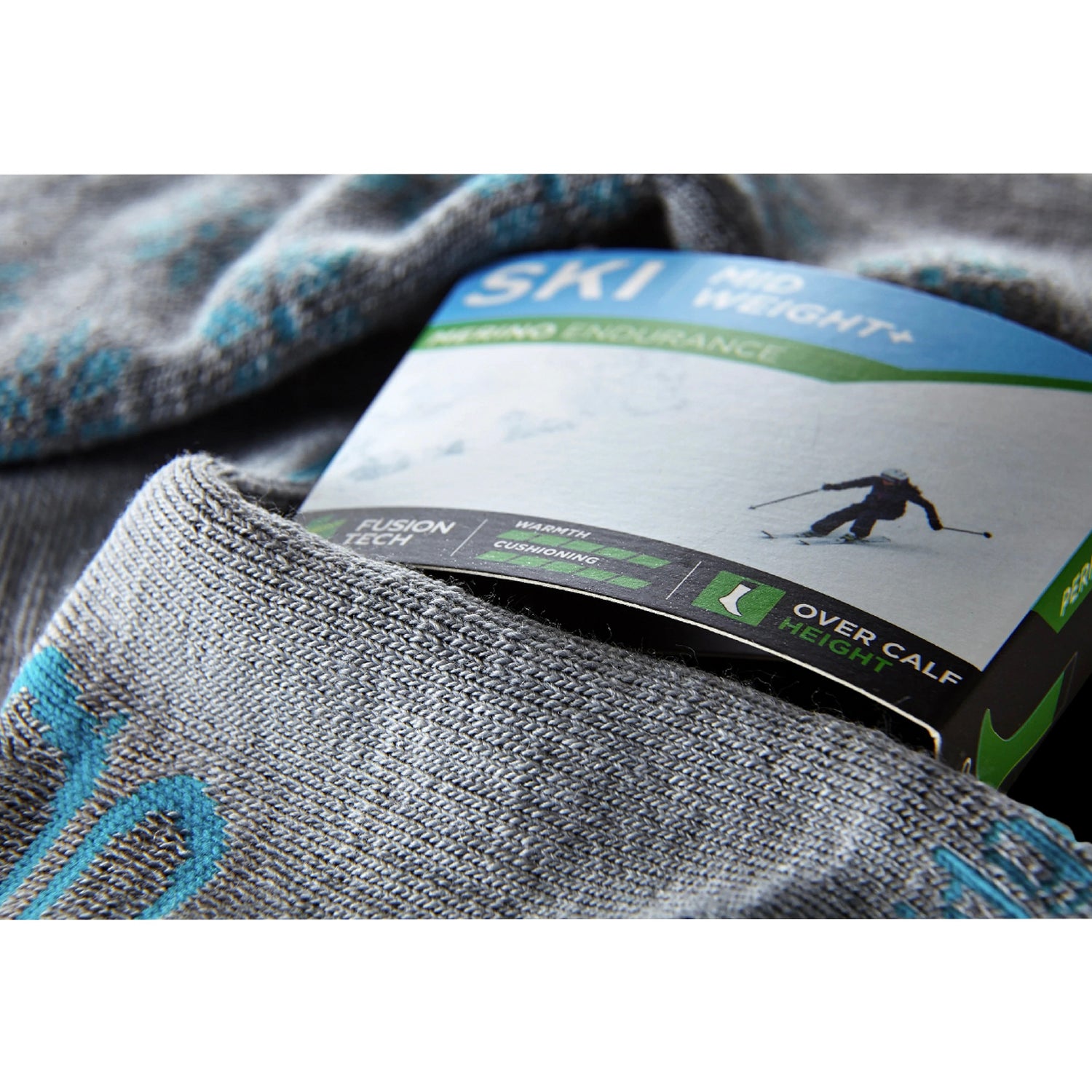 Bridgedale Women’s MERINO MIDWEIGHT Performance Ski Socks - Shade Stone