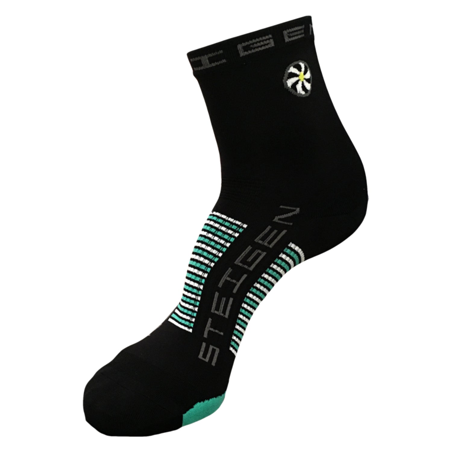 Steigen Running Socks 1/2 Crew - Black