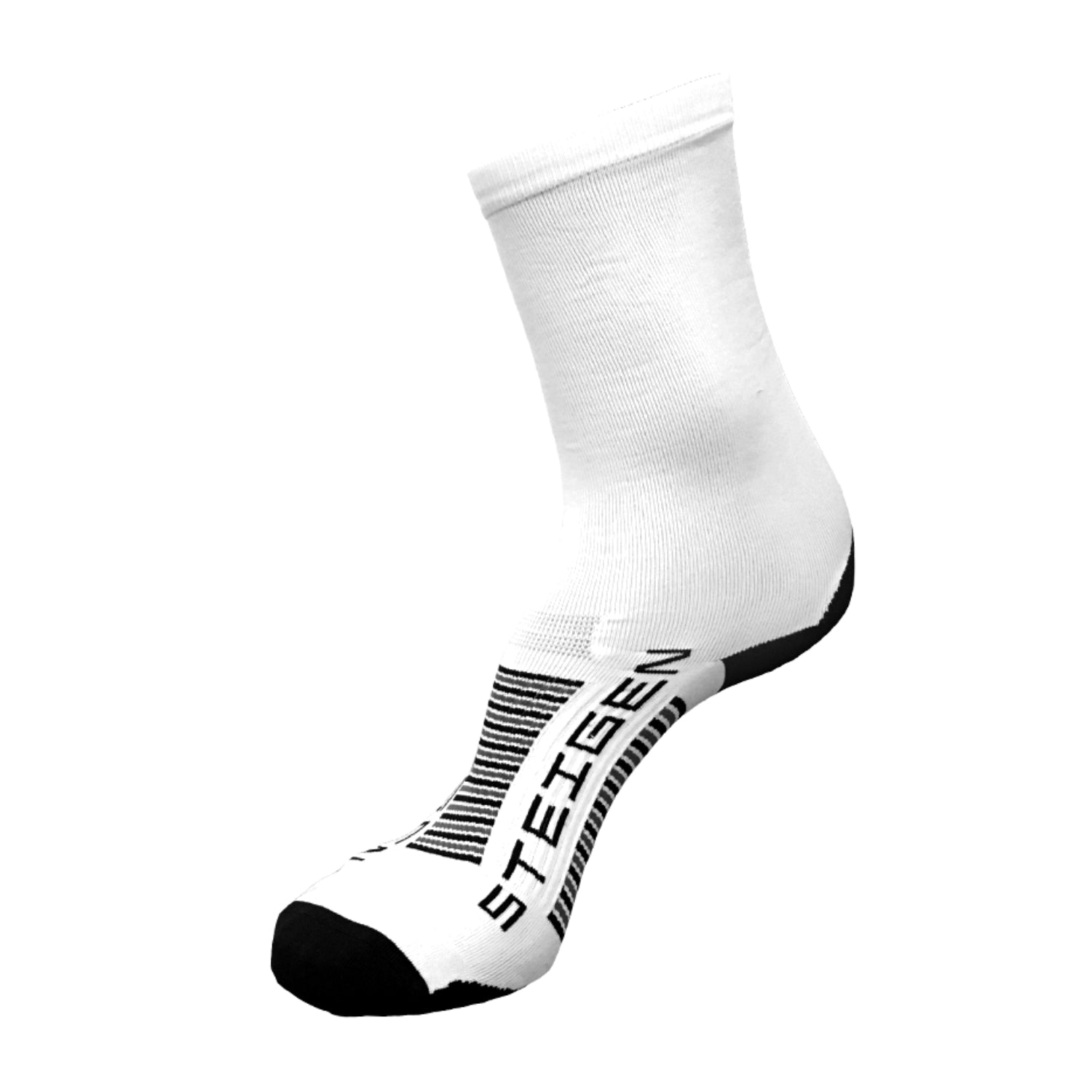 Steigen Running Socks 3/4 Crew - White