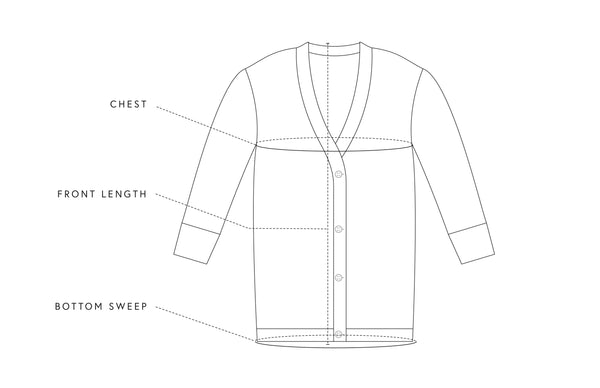 Judith Cocoon Sweater Size Guide