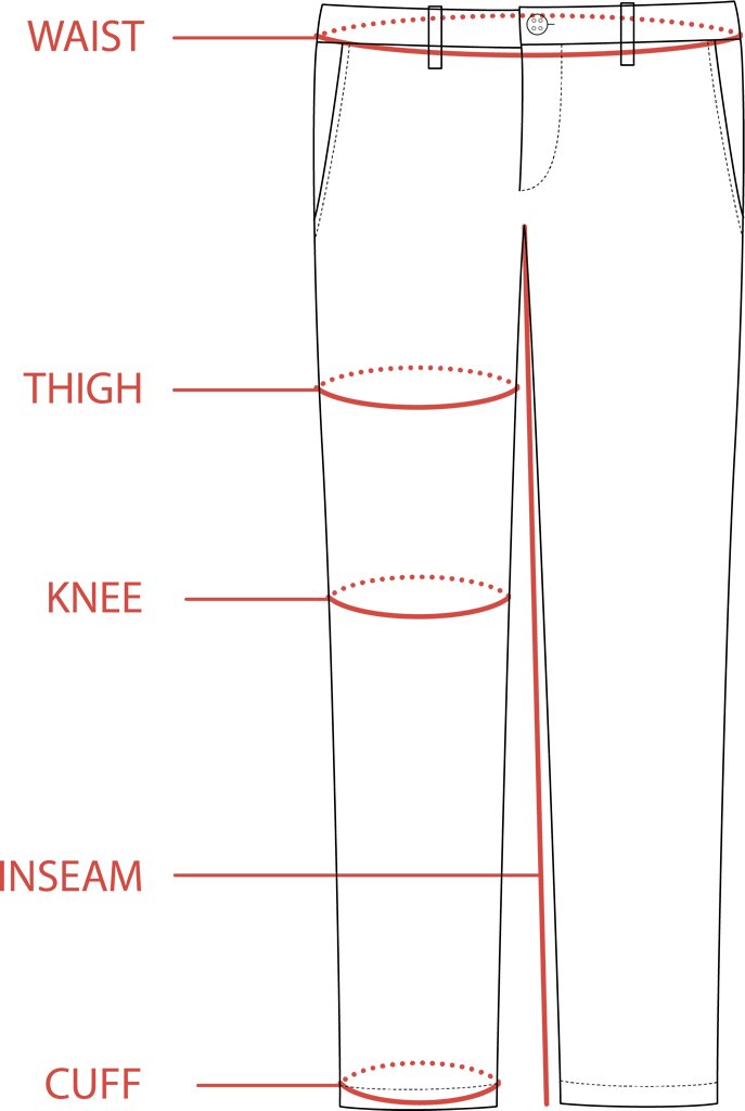 Pants Body Measurements Guide – Luxire Custom Clothing