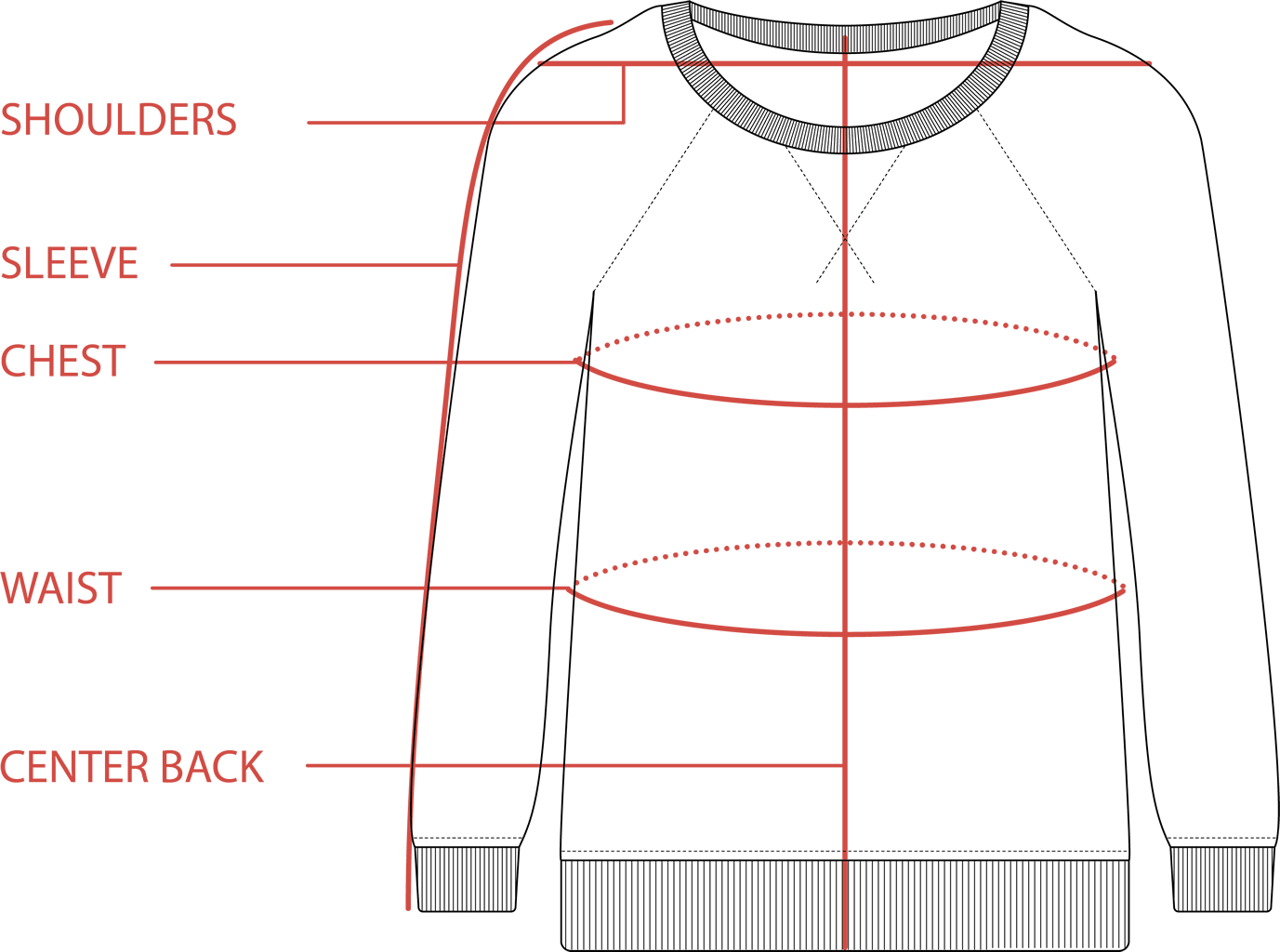 116 Sweatshirt Size Guide | Tradlands