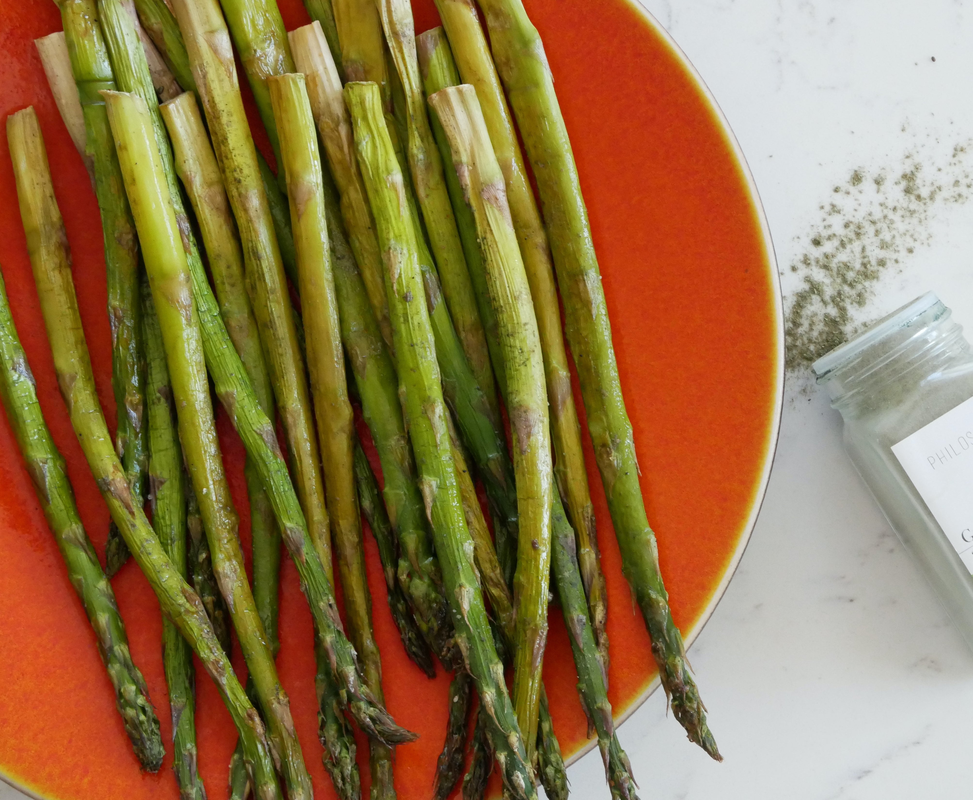 Asparagus on Plate with Green Dream