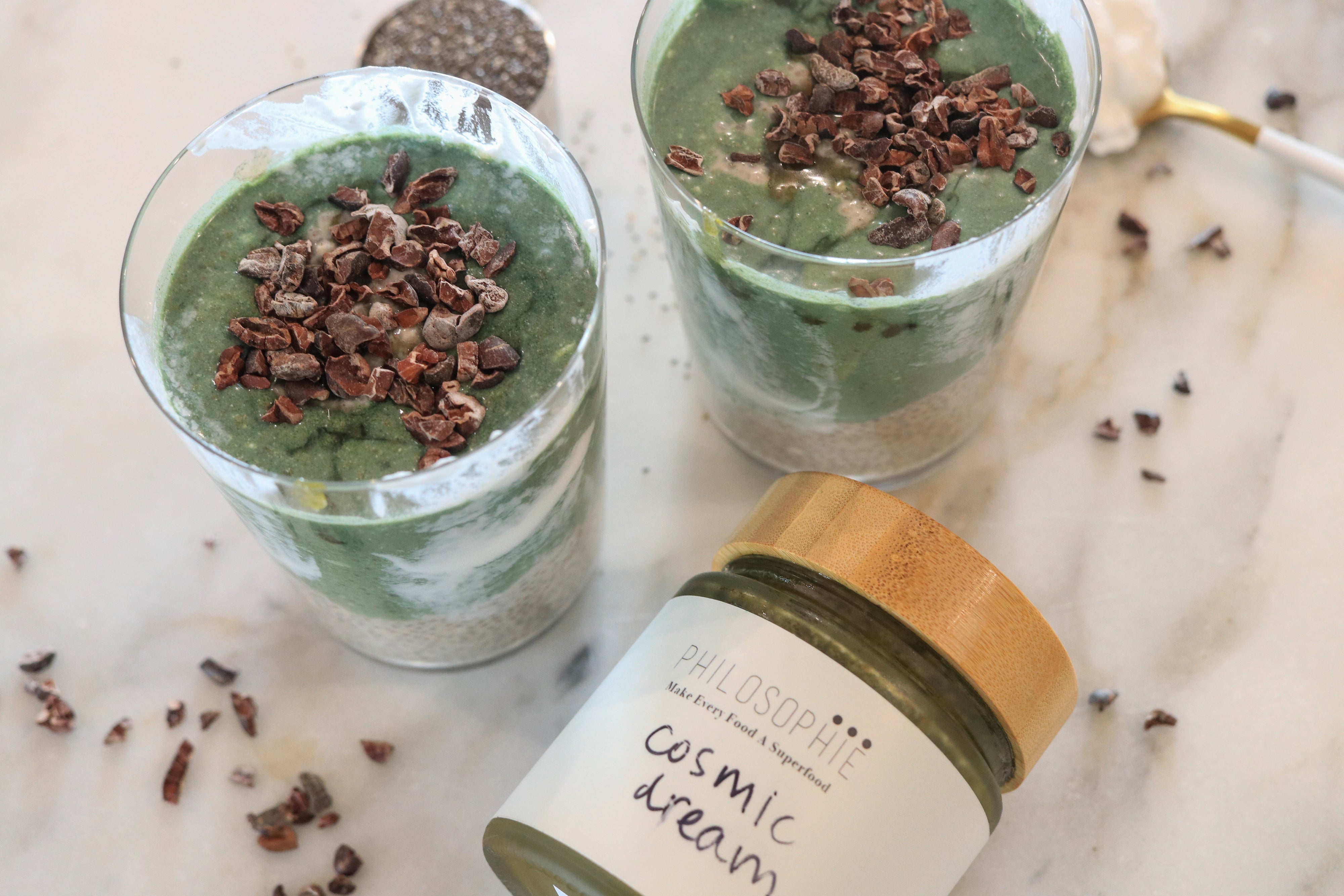 Superfood Green Honey Chia Seed Pudding