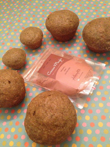 cacao magic muffins - philosophie superfoods, vegan, gluten-free muffins