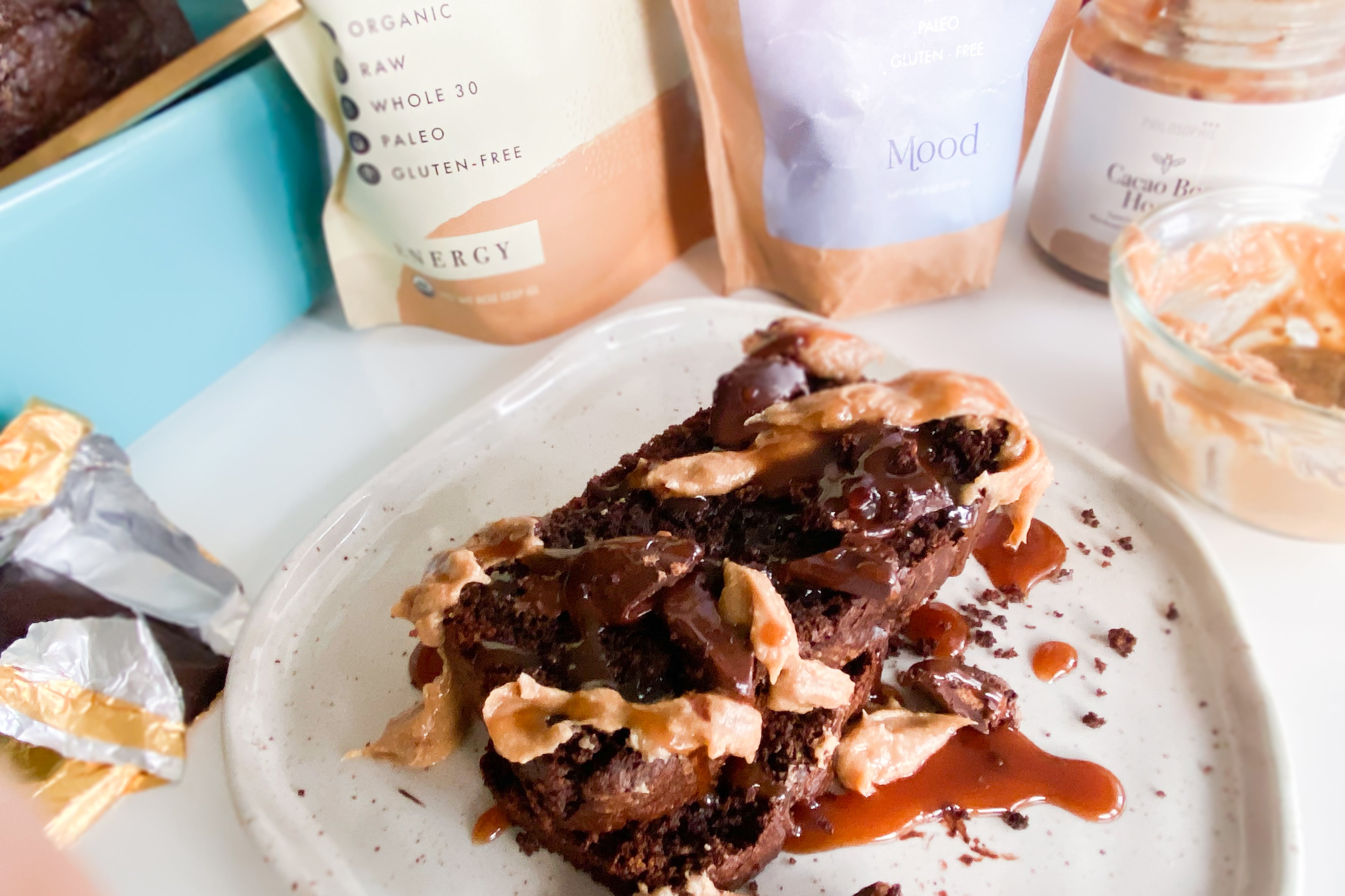 Superfood Collagen + Cacao Date Nut Loaf Cake