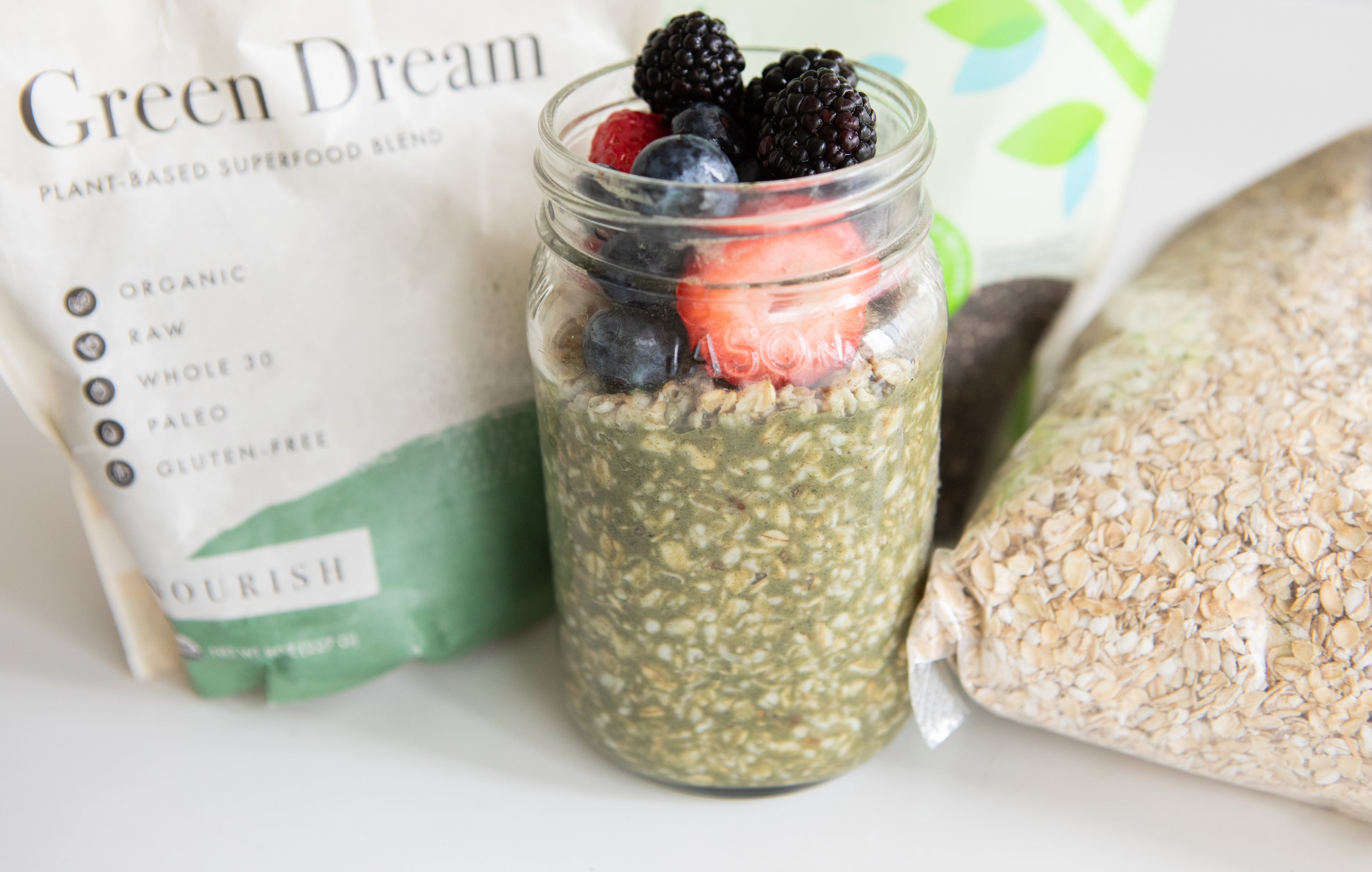 Green Overnight Oats