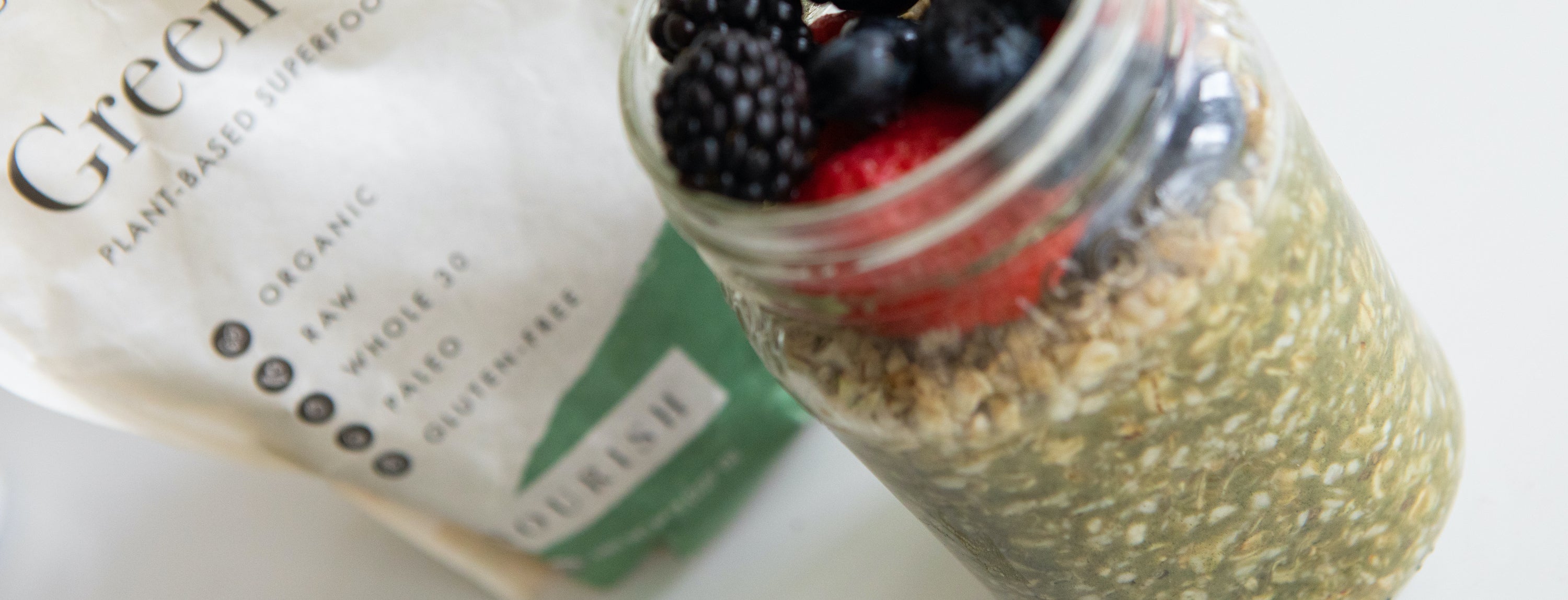 St Paddys Green Overnight Oats