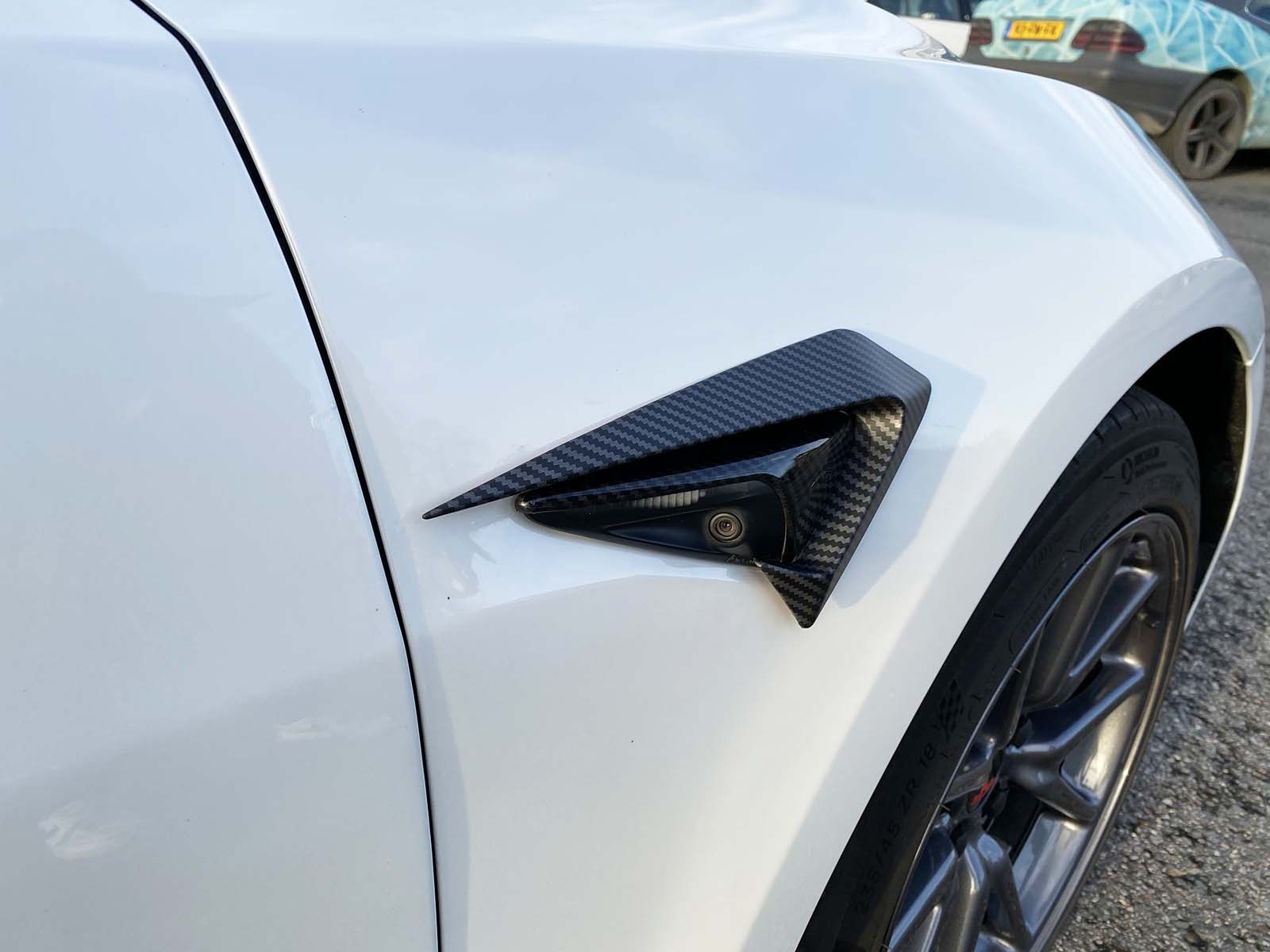 Scheinwerfer trim für Tesla model S zubehör/auto zubehör tesla S zubehör  carbon faser trim - AliExpress