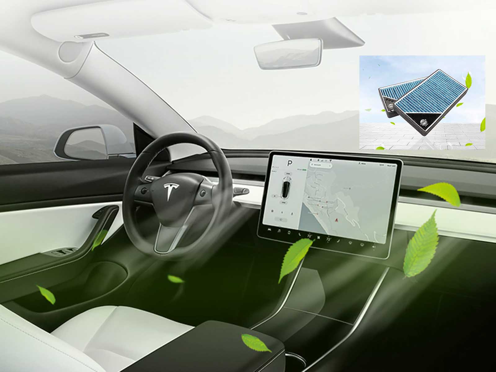 Filtre de climatisation d'origine Tesla modèle 3/Y/S/intérieur