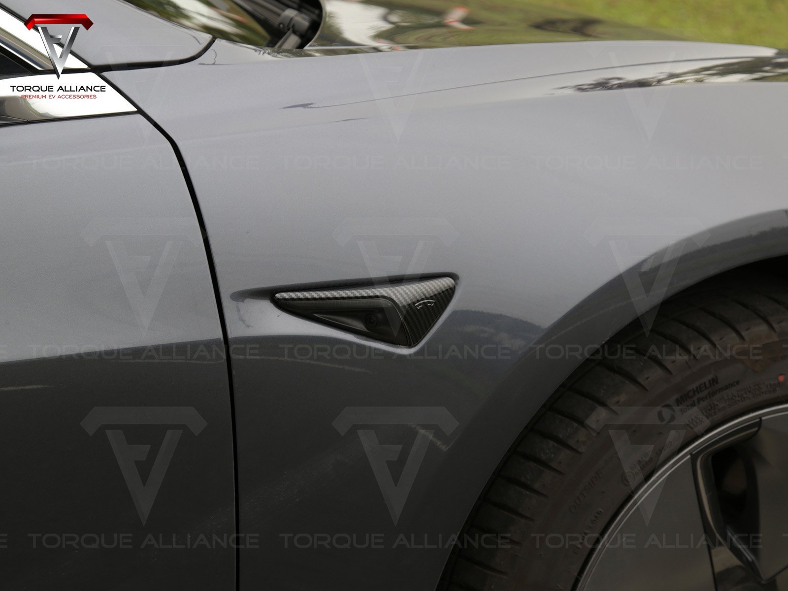 Tesla Model 3 S X Set Kameraabdeckung Carbon Seitenauto Zubehör