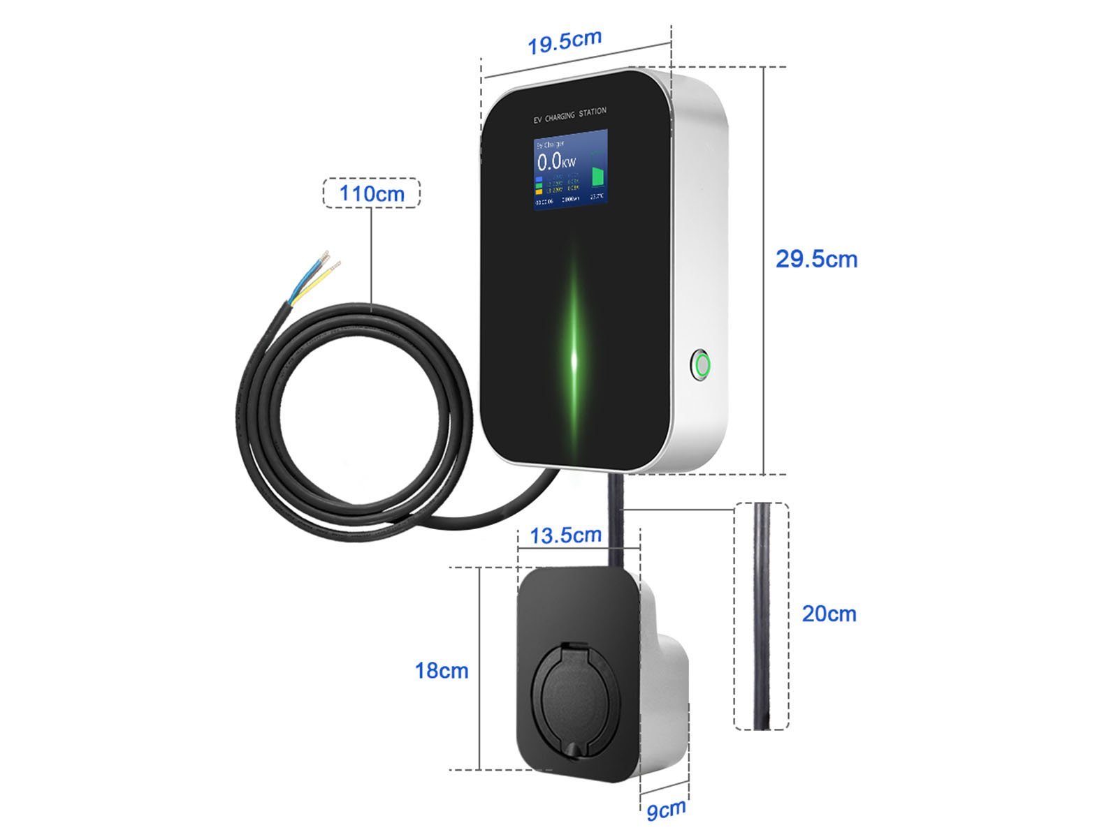 Wallbox EV Charger -11KW with Type 2 Female Socket - Torque Alliance