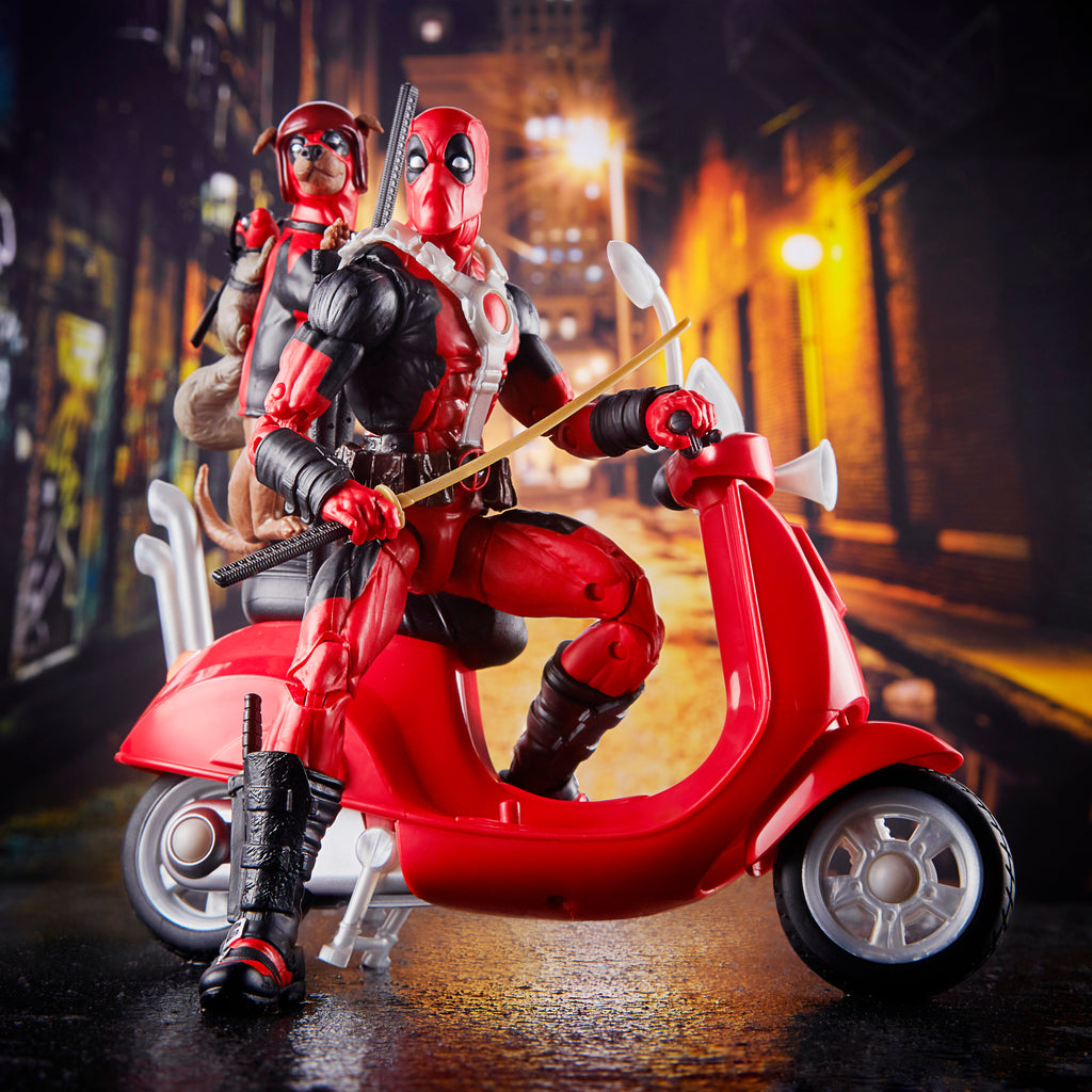 marvel legends deadpool scooter