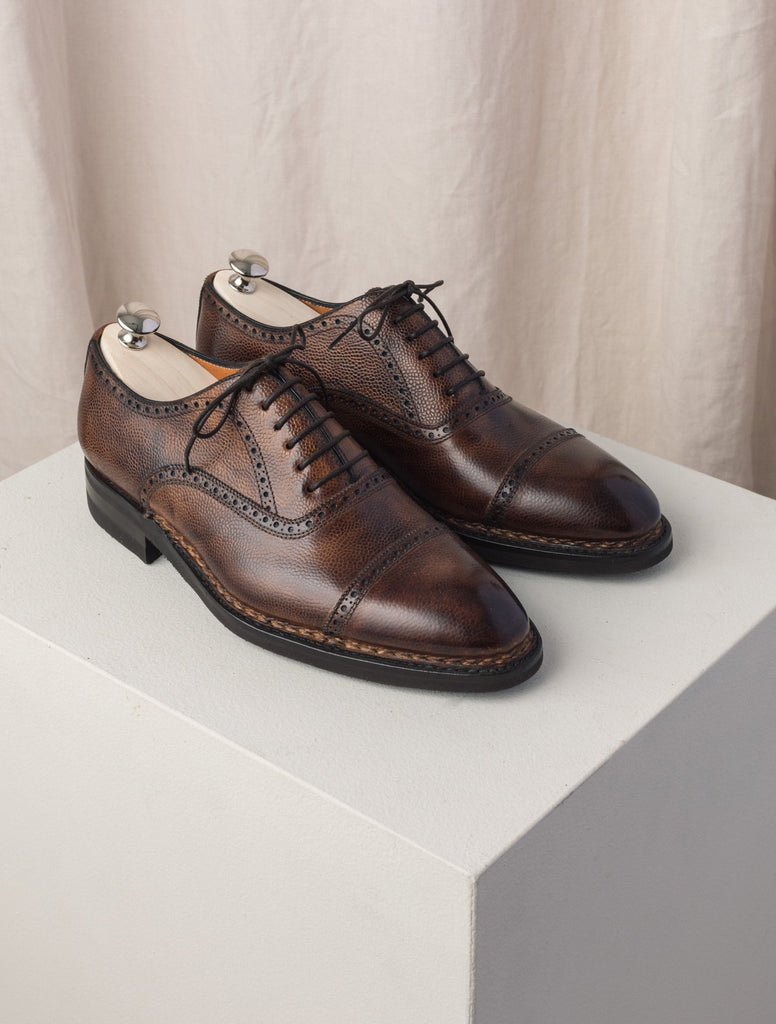 Brown Cap-toe Shoes Bellantonio Gabucci