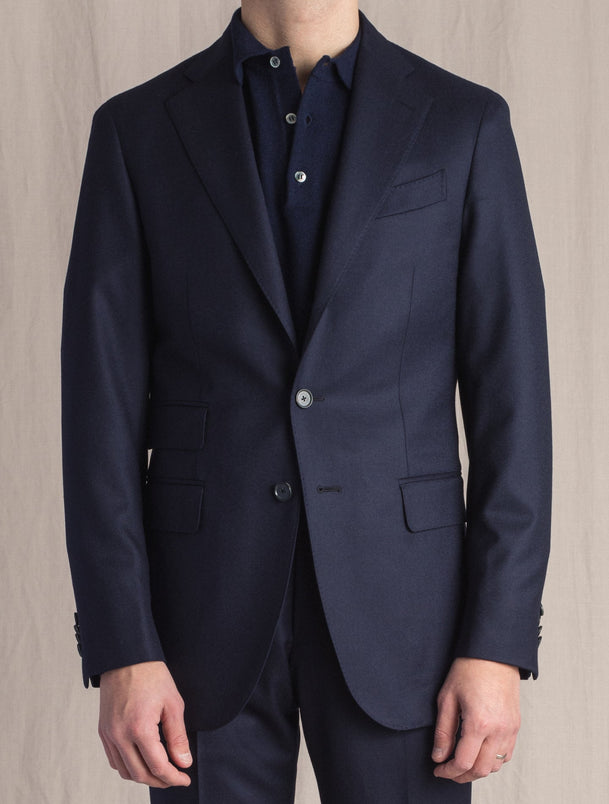 Boheme Light Flannel Suit Dark Blue – Gabucci