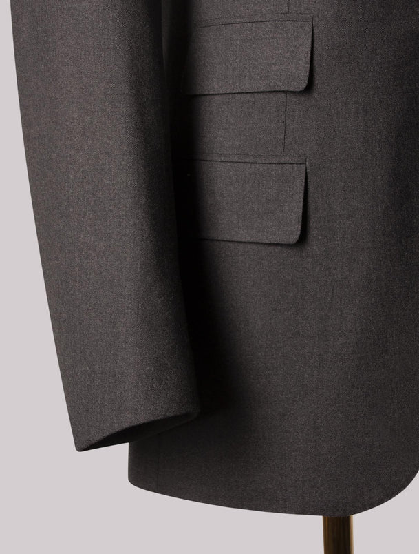 Dark Grey Single Breasted Wool Suit – Gabucci