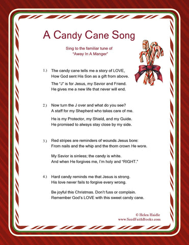 Legend of the Candy Cane - The Candymakers Gift | Seed Faith Books