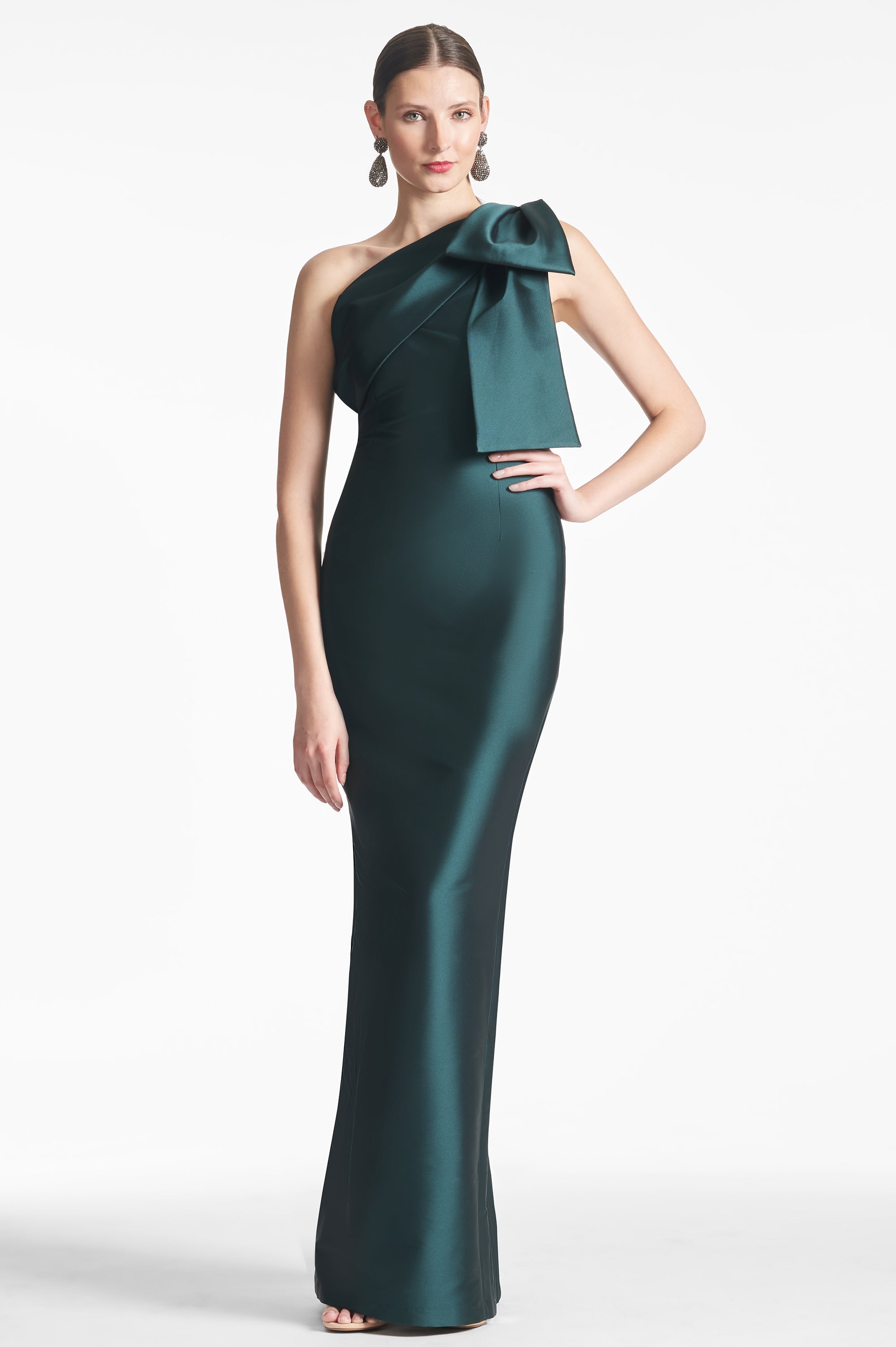 Sachin & Babi Bonnie Gown In Forest Green