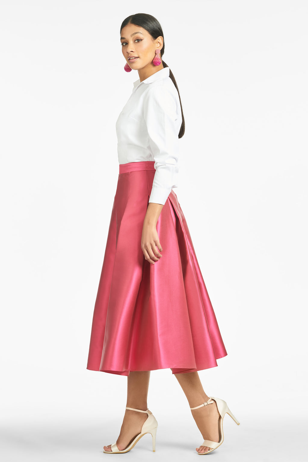 Solid Tropical Pink Canna Skirt | Sachin & Babi