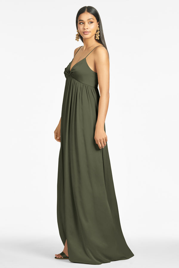 COS Green Pleated Maxi Dress Sz 8 Sleeveless New Nigeria