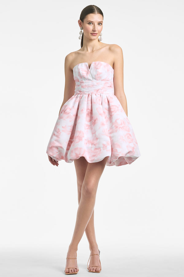 Carissa Dress in Blush Watercolor Floral - Sachin & Babi