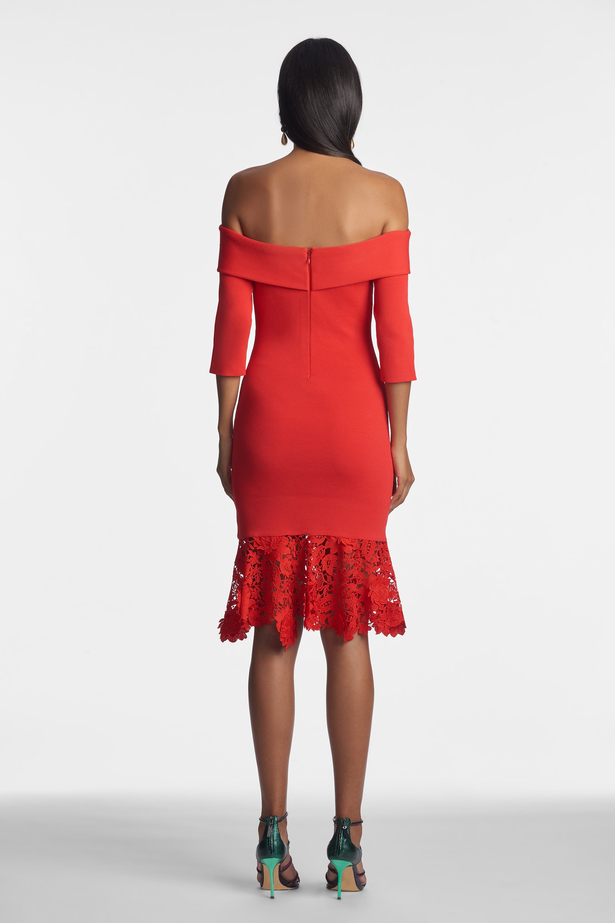 Relais Knit Dress - Cherry Red