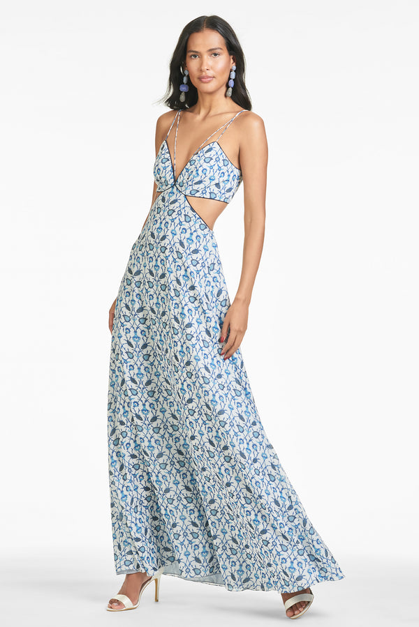 FLORAL CUT OUT MAXI DRESS-FINAL SALE