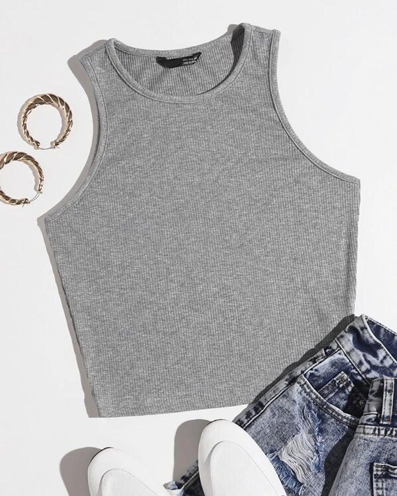 Solid Crop Tank Top – My Comfy Blouse