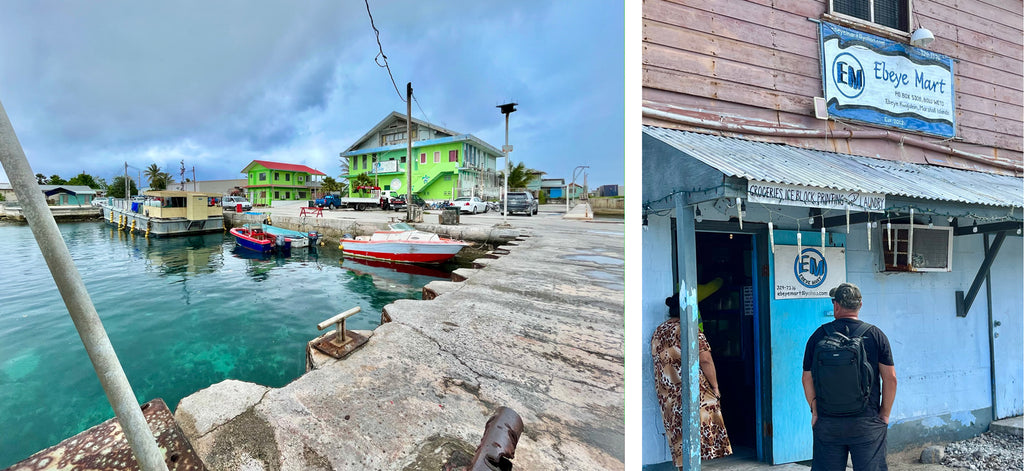 fish market building and a simple store front in Ebeye