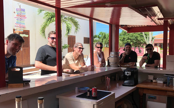 Cadushy Distillery enjoying a drink in Bonaire