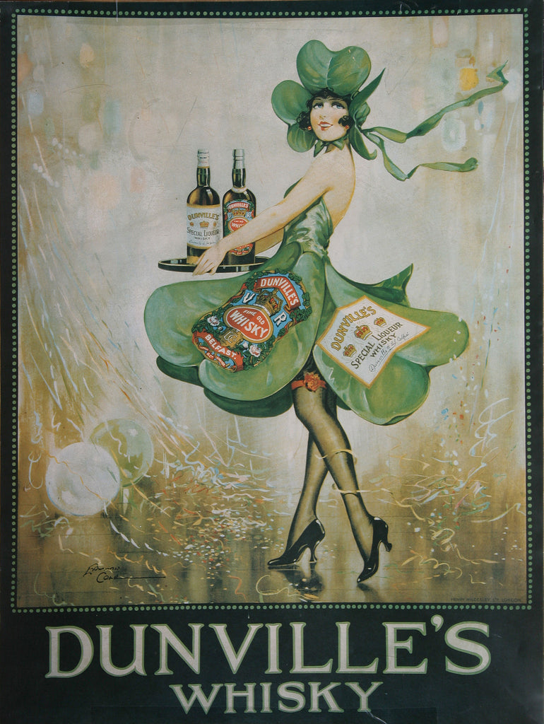 Dunville's Whisky poster featuring the waitress in a ...