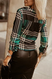 Devyn Green Check Print Shirt