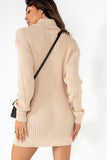 Alaina Stone Knitted Roll Neck Jumper Dress