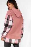 Anna Pink 2 in 1 Check Hoodie