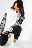 Anna White 2 in 1 Check Hoodie