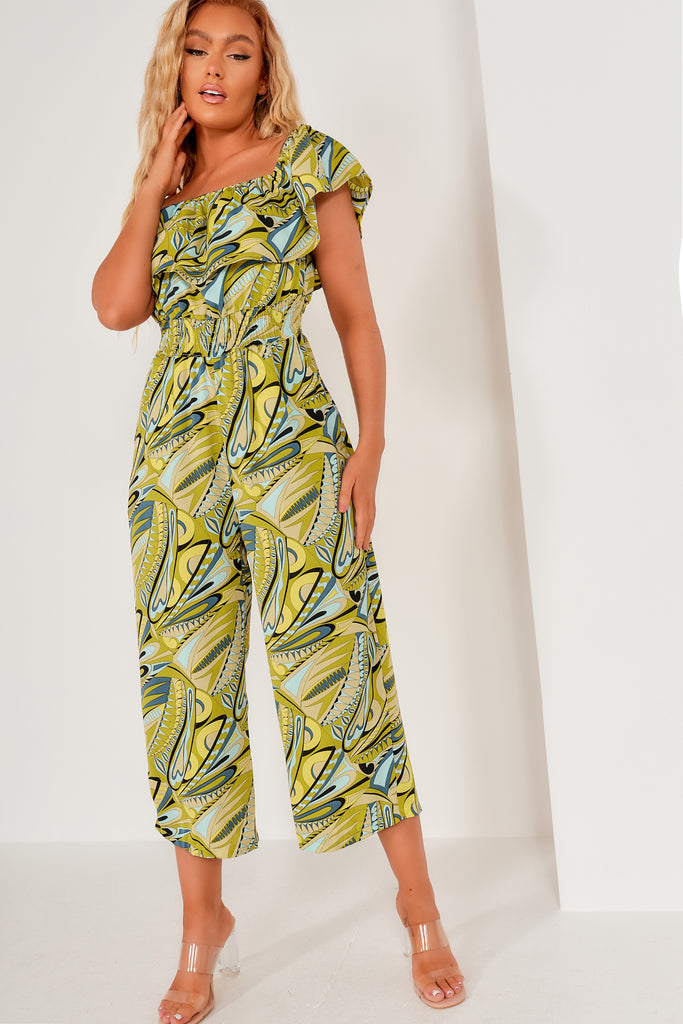 floral bardot jumpsuit