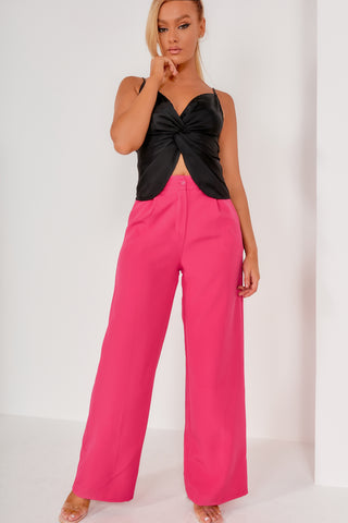 Carleigh Pink Wide Leg Trousers