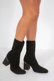 Clodagh Black Sock Boot