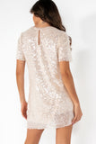 Delilah Cream Sequin Mini Dress