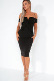 Girl In Mind Halo Black Twist Detail Dress