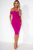 Girl In Mind Halo Magenta Twist Detail Dress