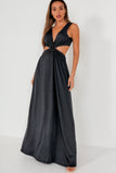 Kaiden Black Cut Out Maxi Dress