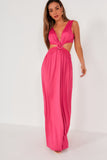 Kaiden Pink Cut Out Maxi Dress