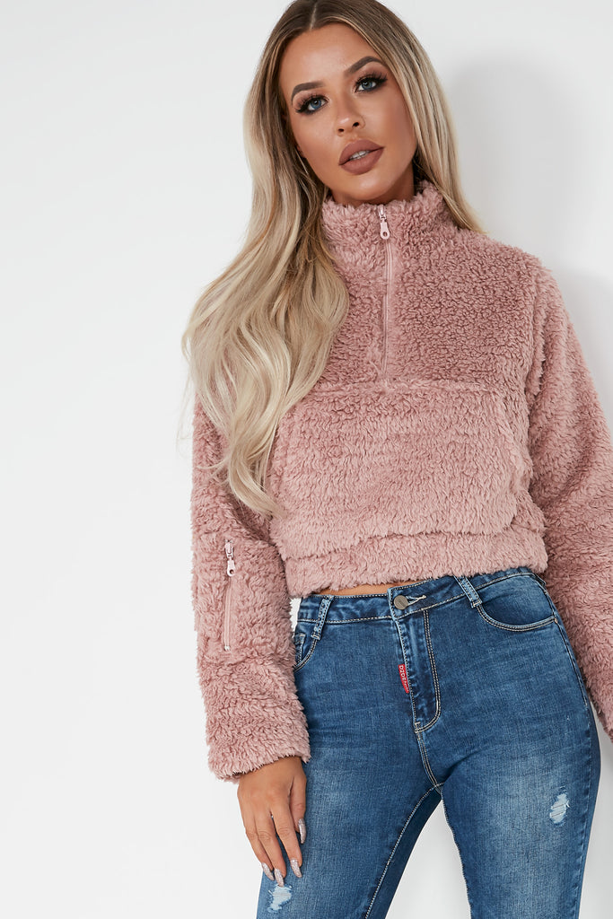 teddy cropped sweater