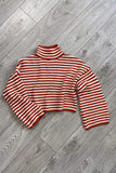 Lillie Orange Striped Knit Jumper