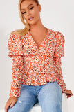 Loz Orange Floral Long sleeve Top