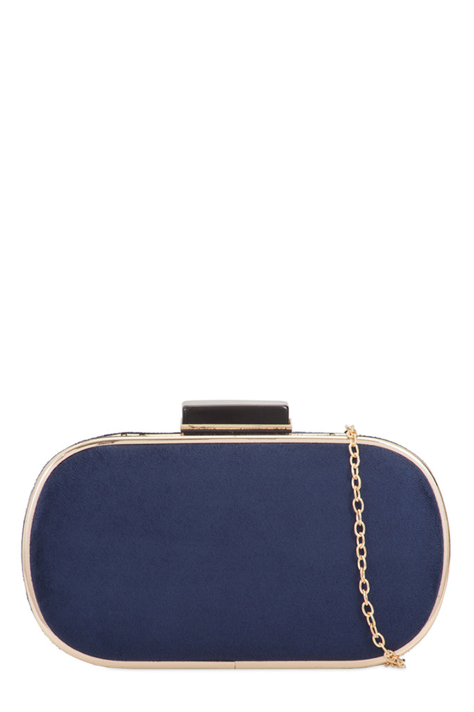 navy clutch bag with strap