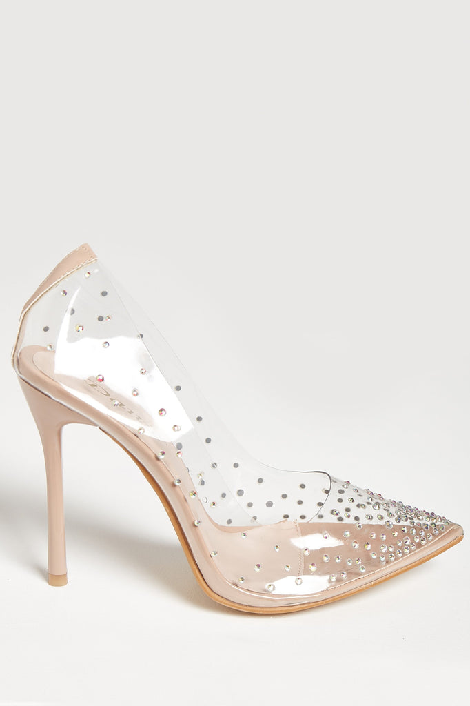 nude perspex shoes